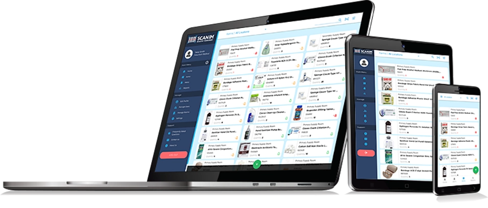 Preview of Scan IM Physical Inventory Software on computer, tablet and phone